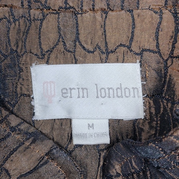 Erin London Brown Crocodile Pattern Womens Vest Size Medium - Picture 2 of 9
